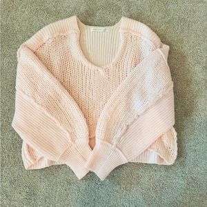 ✨ Altar’d State Pink Knit Cropped Sweater